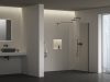 Walk-In Air Wall 110 zuhanykabin fekete+transparent
