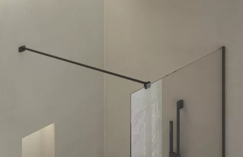 Walk-In Air Wall 110 zuhanykabin fekete+transparent