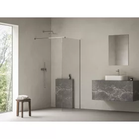 Walk-In Air Wall 110 zuhanykabin krómhatású+transparent
