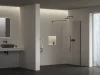 Walk-In Air Wall 120 zuhanykabin fekete+transparent