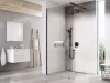Walk-In Wall Szett 120, zuhanykabin fekete+transparent