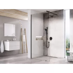 Walk-In Wall Szett 120, zuhanykabin fekete+transparent