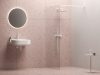 Walk-In Wall-120 zuhanykabin fehér+transparent