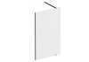Walk-In Wall Set 130, zuhanykabin fekete+transparent