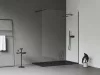 Walk-In Wall Szett 160, zuhanykabin fekete+transparent