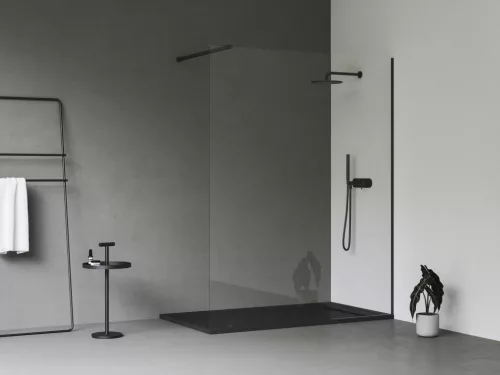 Walk-In Wall Szett 160, zuhanykabin fekete+transparent