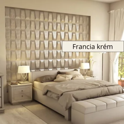 Galeras 3D falpanel 60x60 cm- Francia krém