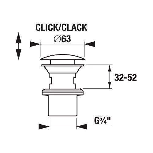 Jika Mio Clik-Clack 5/4 matt fekete 