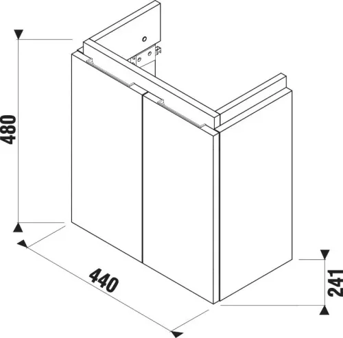 Jika Cubito Pure alsószekrény a 45 cm-es tölgy