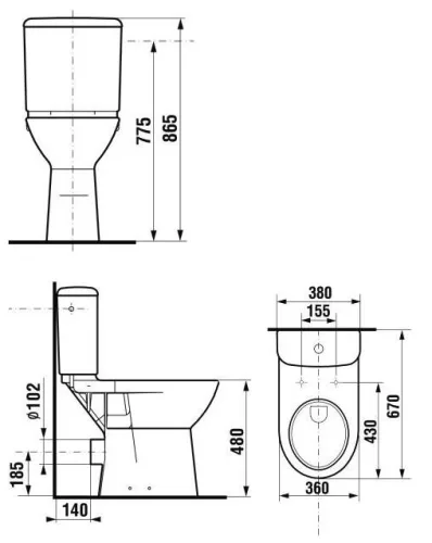 Jika Deep kombi wc csésze mély öblítésű
