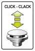 Laufen Click-Clack matt fehér lefolyószelep 