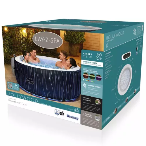 Lay-Z-Spa Hollywood AirJet felfújható jakuzzi 196 cm x 66 cm