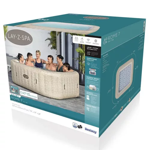 Lay-Z-Spa Róma Airjet EnergySense felfújható jakuzzi 201x201x71 cm
