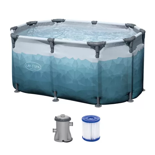 Lay-Z-Spa ovális, fémvázas jégfürdő kád 150 x 90 x 65 cm