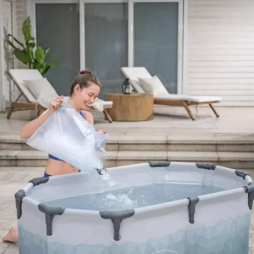 Lay-Z-Spa ovális, fémvázas jégfürdő kád 150 x 90 x 65 cm
