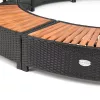 Lay-Z-Spa kör alakú rattan pezsgőfürdő bútor, 200 cm, fekete