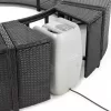 Lay-Z-Spa kör alakú rattan pezsgőfürdő bútor, 200 cm, fekete