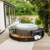 Lay-Z-Spa kör alakú rattan pezsgőfürdő bútor, 200 cm, fekete