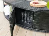 Lay-Z-Spa kör alakú rattan pezsgőfürdő bútor, 200 cm, fekete