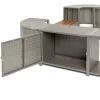 Lay-Z-Spa négyzet alakú rattan pezsgőfürdő bútor, 188 cm, szürke