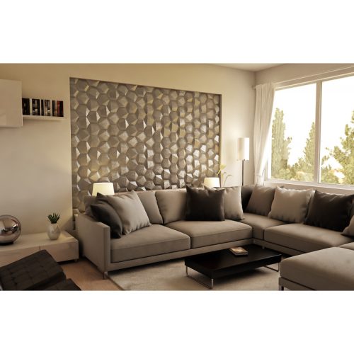 Hexa 3D falpanel 22,5 cm - Havanna barna