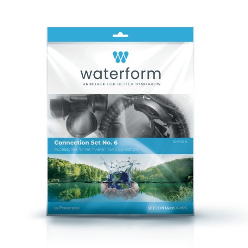 Esővízgyűjtő bekötő szett lyukfúróval, spiráltömlővel ICANS6