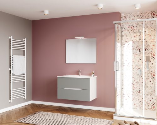 Savinidue Iris 80 fürdőszobai bútor szett - Rovere Bianco