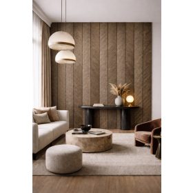 Falpanel beltérre 2900x305 mm - bronz Chevron mintás