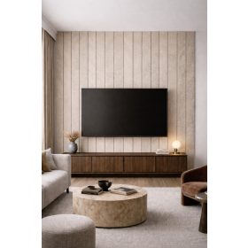 Falpanel beltérre 2900x305 mm - bézs Chevron mintás