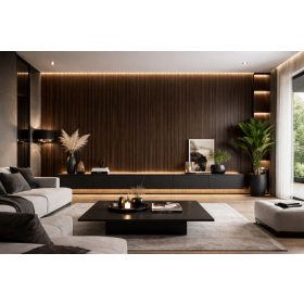 Beltéri falpanel 2900x300 mm - Sötét tölgy hatású