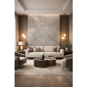 Beltéri falpanel 2800x1200x3 mm- Bézs, szürke erezettel