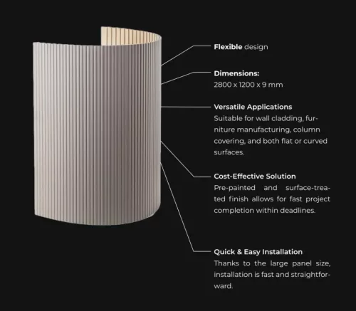 JP Decor 3D flex falpanel - Metallic Bronze 2800x1200x9mm