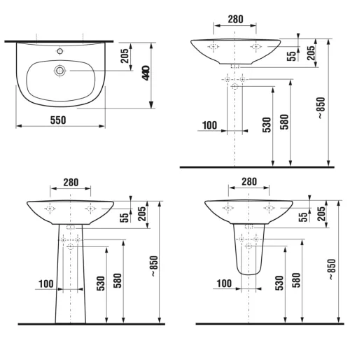 Jika Zeta mosdó 60 cm (H810392)