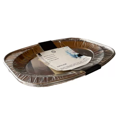 Alumínium tálaló tálca ovális, 42,5x28,5cm 2 db/csomag