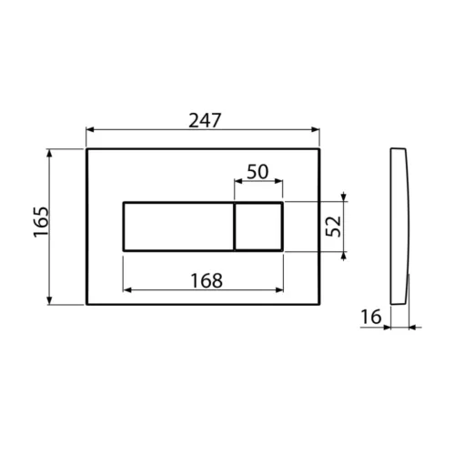 Alcaplast/Alcadrain nyomólap M378 fényes fekete (M378)