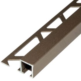   Aluminium Q négyzet profil 10mm/2,50 m eloxált pezsgő színben