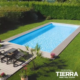   TIERRA PANEL POOL modulpaneles, süllyesztett víztükrű medence, 6,0 x 3,0 x 1,5 m, kék fóliával (MPP106)