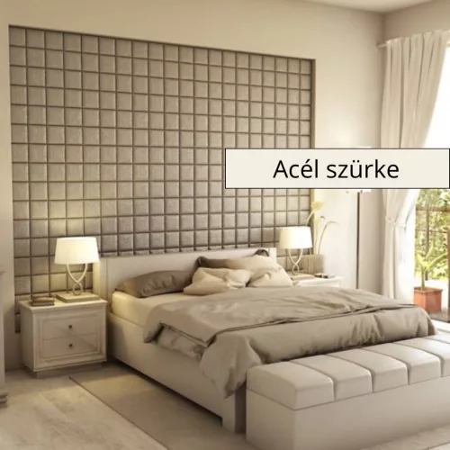 Maipo 3D falpanel 60x60 cm- Acél szürke
