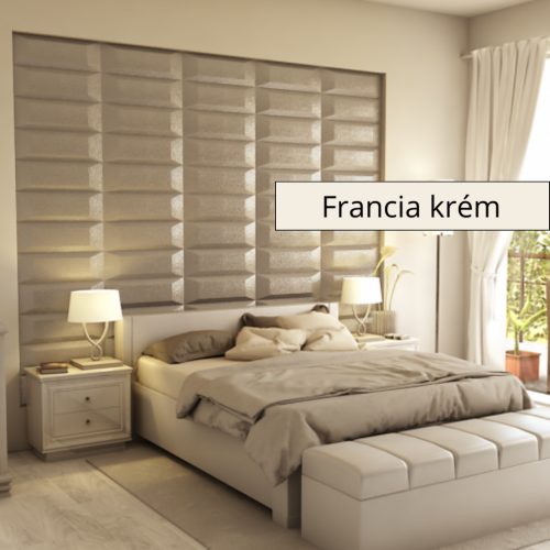 Marbore 3D falpanel 60x20cm - Francia krém