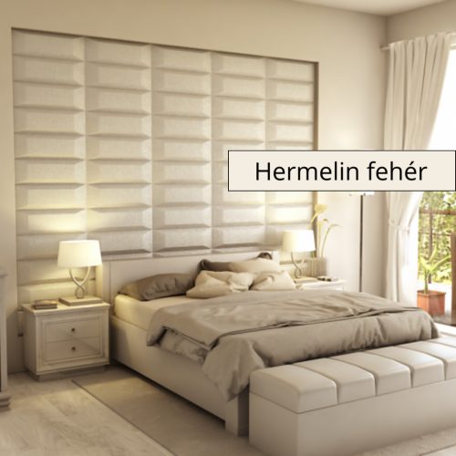 Marbore 3D falpanel 60x20cm - Hermelin fehér