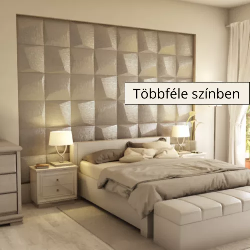 Mezolit 3D falpanel 40x40cm - Ezüst szürke