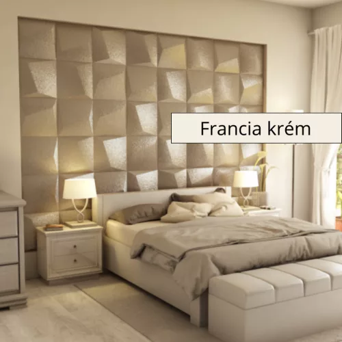 Mezolit 3D falpanel 40x40cm - Francia krém