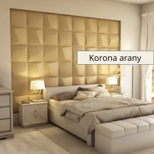 Mezolit 3D falpanel 40x40cm - Korona arany