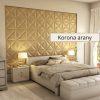 Montserrat 3D falpanel 40x40cm - Korona arany