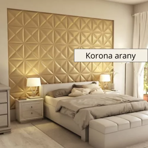 Montserrat 3D falpanel 40x40cm - Korona arany
