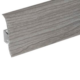   Parketta szegőléc PVC gumis szegély, szürke kőrisfa (NGF012)