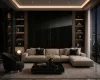 Beltéri SPC falpanel 2800x1200x4 mm-Black Gold Gloss