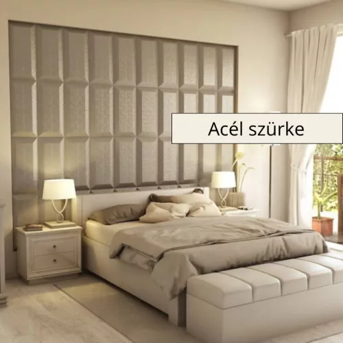 Paruma 3D falpanel - Ezüst szürke