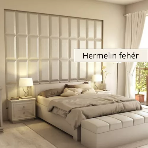 Paruma 3D falpanel - Hermelin fehér