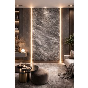   Beltéri SPC falpanel 2800x1200x4 mm- Szürke márvány mintával